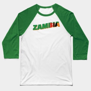 Zambia vintage style retro souvenir Baseball T-Shirt